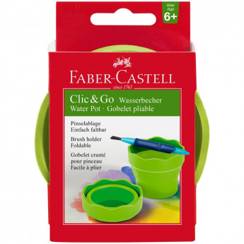 Стакан для воды Faber-Castell "Clic&Go", светло-зеленый 2 шт/в уп
