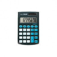 Калькулятор Milan 8-разряд, в чехле, двойное питание, чёрный 150908KBL