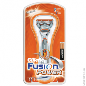 Бритва GILLETTE (Жиллет) "Fusion Power", с 1 сменной кассетой, для мужчин