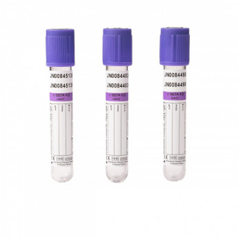 Вакуумные пробирки с ЭДТА-К2 4 мл (13х75 мм) Lab-Vac 100шт/уп, комплект 100 шт