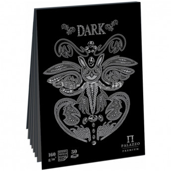 Планшет для эскизов и зарисовок 30л. А5 на склейке Лилия Холдинг 'Dark', 160г/м2, черный тонир.офсет