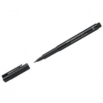 Ручка капиллярная Faber-Castell "Pitt Artist Pen Soft Brush" черная, кистевая 10 шт/в уп