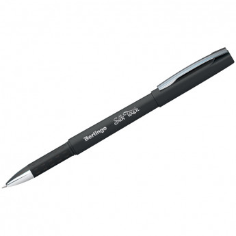 Ручка гелевая Berlingo "Silk touch", черная, 0,5мм, грип 12 шт/в уп
