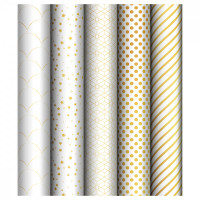 Упаковочная бумага глянц. 70*100см, MESHU "Pattern on white", 80г/м2, ассорти 5 дизайнов Упаковочная бумага глянц. 70*100см, MESHU "Pattern on white", 80г/м2, ассорти 5 дизайнов
