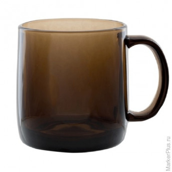 Кружка для чая и кофе, объем 380 мл, тонированное стекло/графит, Nordic, LUMINARC, H9151 3 шт/в уп