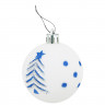 Шары ёлочные 16 шт., 6 см, "Русская Зима", пластик, цвет: синий/белый, ЗОЛОТАЯ СКАЗКА, 591985