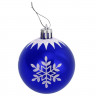 Шары ёлочные 16 шт., 6 см, "Русская Зима", пластик, цвет: синий/белый, ЗОЛОТАЯ СКАЗКА, 591985