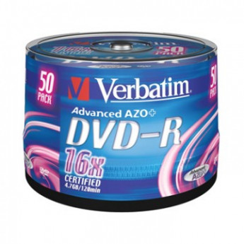 Носители информации Verbatim DVD-R 4,7Gb 16х Cake/50 43548