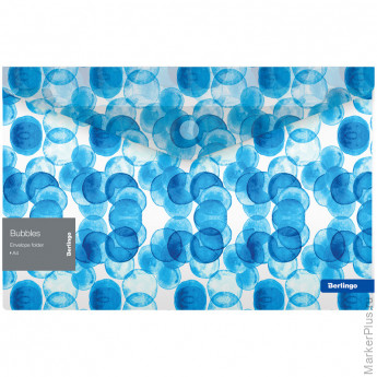 Папка-конверт на липучке Berlingo "Bubbles", 180мкм, прозрачная, с рисунком, 12 шт/в уп