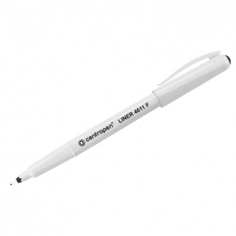 Ручка капиллярная Centropen 'Liner 4611' черная, 0,3мм, трехгранная, 10 шт/в уп