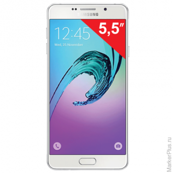 Смартфон SAMSUNG Galaxy A7, 2 SIM, 5,5", 4G (LTE), 5/13 Мп, 16 Гб, microSD, белый, металл и стекло, SM-A710FZWDSER