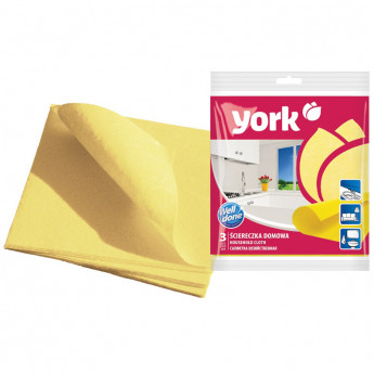 Салфетка для уборки York, вискоза, полиэстер, 35*35см, 3шт., европодвес, комплект 3 шт