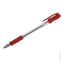 Ручка шариковая "BPS", красная, 0,7мм, грип, 10 шт/в уп