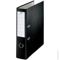 Папка-регистратор OfficeSpace, 70мм, бумвинил, с карманом на корешке, черная