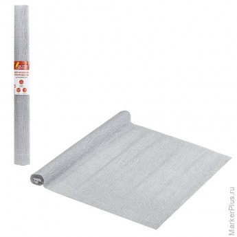 Бумага гофрированная (креповая) МЕТАЛЛИК 110 г/м2, СЕРЕБРЯНАЯ, 50х250 см, ОСТРОВ СОКРОВИЩ, 112552