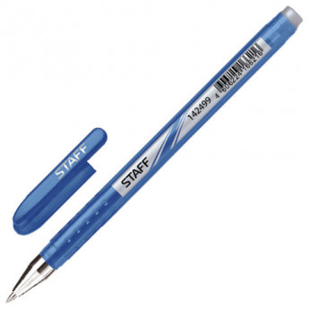 Ручка 'Пиши-стирай' гелевая STAFF, корпус синий, хромированные детали, узел 0,5 мм, линия 0,38 мм, синяя