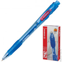 Ручка шариковая автоматическая с грипом STABILO "Marathon", СИНЯЯ, корпус тонированный синий, узел 0,7 мм, линия письма 0,38 мм, 318/41F