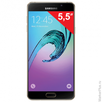 Смартфон SAMSUNG Galaxy A7, 2 SIM, 5,5", 4G (LTE), 5/13 Мп, 16 Гб, microSD, золотой, металл и стекло, SM-A710FZDDSER