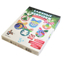 Набор для творчества HappyLine "Елочные игрушки своими руками", 12 фигурок, 6 красок
