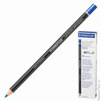 Маркер-карандаш сухой перманентный для любой поверхности, синий, 4,5 мм, STAEDTLER (Штедлер), 108 20-3