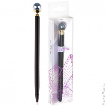 Ручка шариковая автоматическая MESHU "Black pearl" синяя, 1,0мм