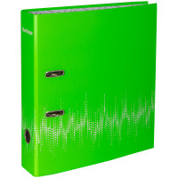 Папка-регистратор Berlingo, 70мм, ламинированная, неоновая зелёная