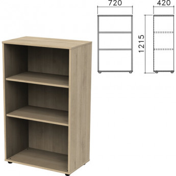 Шкаф (стеллаж) 'Приоритет', 720х420х1215 мм, 2 полки, кронберг, К-933, К-933 кронберг