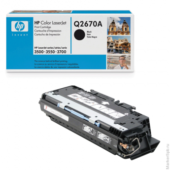 Картридж лазерный HP (Q2670A) ColorLaserJet 3500/3550/3700, черный, оригинальный, ресурс 6000 стр.
