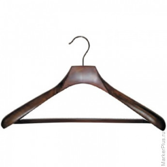 Вешалка Jas Плечики Attache DL0883 утолщен,перекл,вставки т. коричн