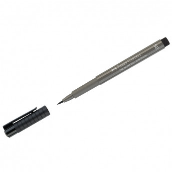 Ручка капиллярная Faber-Castell "Pitt Artist Pen Soft Brush" цвет 273 теплый серый IV, кистевая, 10 шт/в уп