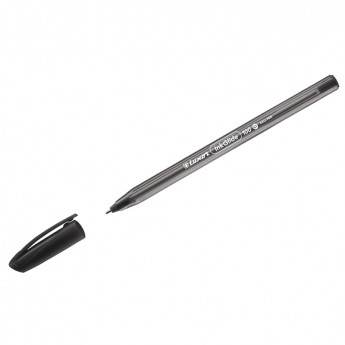 Ручка шариковая Luxor 'InkGlide 100 Icy' черная, 0,7мм, трехгран., 12 шт/в уп