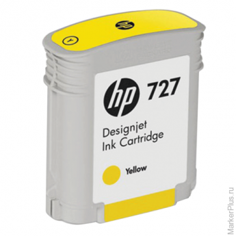 Картридж струйный для плоттера HP (B3P15A) Designjet T920/1500, №727, желтый, 40мл, ориг.
