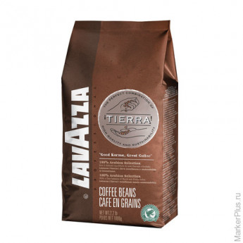 Кофе в зернах LAVAZZA (Лавацца) "Tierra Intenso", натуральный, 1000 г, вакуумная упаковка, 4332