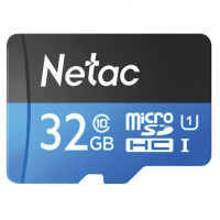 Карта памяти microSDHC 32 ГБ NETAC P500 Standard, UHS-I U1,80 Мб/с(class 10),адап,NT0, NT02P500STN-032
