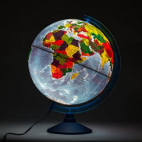 Глобус Физико-политический с подсв. рельефный,250мм, Ке022500195