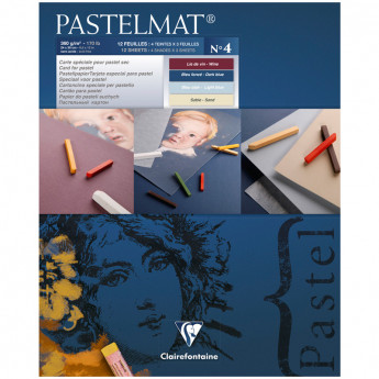 Альбом для пастели 12л. 240*300мм на склейке Clairefontaine 'Pastelmat', 360г/м2, бархат, цв.блок