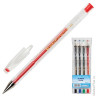 Ручки гелевые BEIFA (Бэйфа), набор 4 шт., корпус прозрачный, цветные детали, металлический наконечник, 0,5 мм, подвес, ассорти, PX888-4