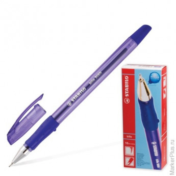 Ручка шариковая STABILO "Bille", корпус прозрачный, игольчатый узел 0,7 мм, линия письма 0,38 мм, синяя, 508/41N, 508NF1041