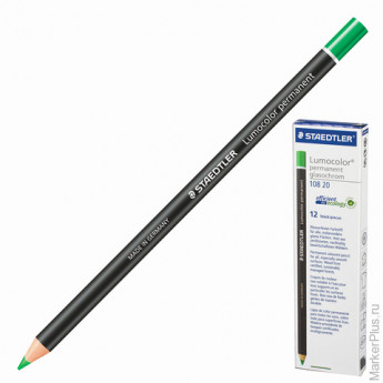 Маркер-карандаш сухой перманентный для любой поверхности, зеленый, 4,5 мм, STAEDTLER (Штедлер), 108 20-5