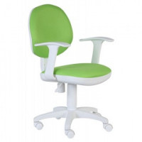 Кресло VB_Детское CH-W356AXSN/15-118 ткань зелен., пластик бел.