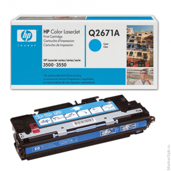 Картридж лазерный HP (Q2671A) ColorLaserJet 3500/3550/3700, голубой, оригинальный, ресурс 4000 стр.
