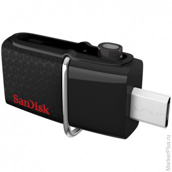 Память SanDisk "OTG Dual Drive" 16GB, USB3.0/microUSB, Flash Drive, черный