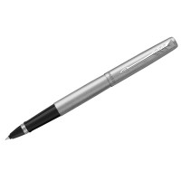 Ручка-роллер Parker "Jotter Stainless Steel CT" черная, 0,8мм, подар. уп.