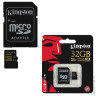 Карта памяти micro SDHC, 32 GB, KINGSTON Gold UHS-I U3, (class 10), SDCG/32GB
