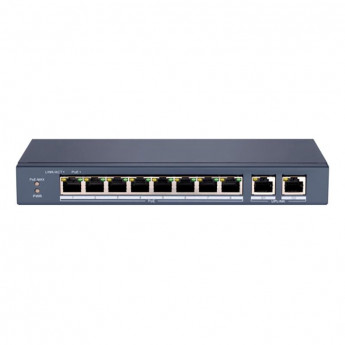 Коммутатор HiWatch DS-S1008P 8x100Mb 2G 8PoE+ 60W неуправляемый