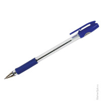 Ручка шариковая "BPS", синяя, 0,7мм, грип, 10 шт/в уп