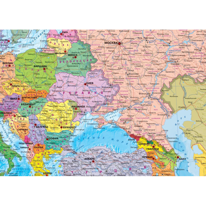 Купить настенная карта евразия политическая 1,57х1,07 м,кн108 по цене 2 587руб. в интернет магазине Marker