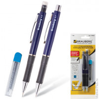 Набор BRAUBERG "Modern": шариковая ручка, механический карандаш 0,5 мм, грифели 12 шт., 140661, 5 шт/в уп