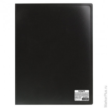 Папка 40 вкладышей STAFF, черная, 0,5 мм, 225701