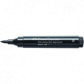 Ручка капиллярная Faber-Castell "Pitt Artist Pen Big Brush" цвет 199 черный, 3мм, пишущий узел "кисть"